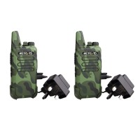 Retevis RT22 Mini British Twin-radio pack family using walkie talkies UHF400-480MHz Camouflage USB charging for UK market