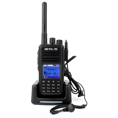 Retevis RT3 DMR Digital/Analog GPS Walkie Talkie Wireless UHF/VHF 1000CH 2000mAh VOX Handheld Two Way Radio with Earpiece